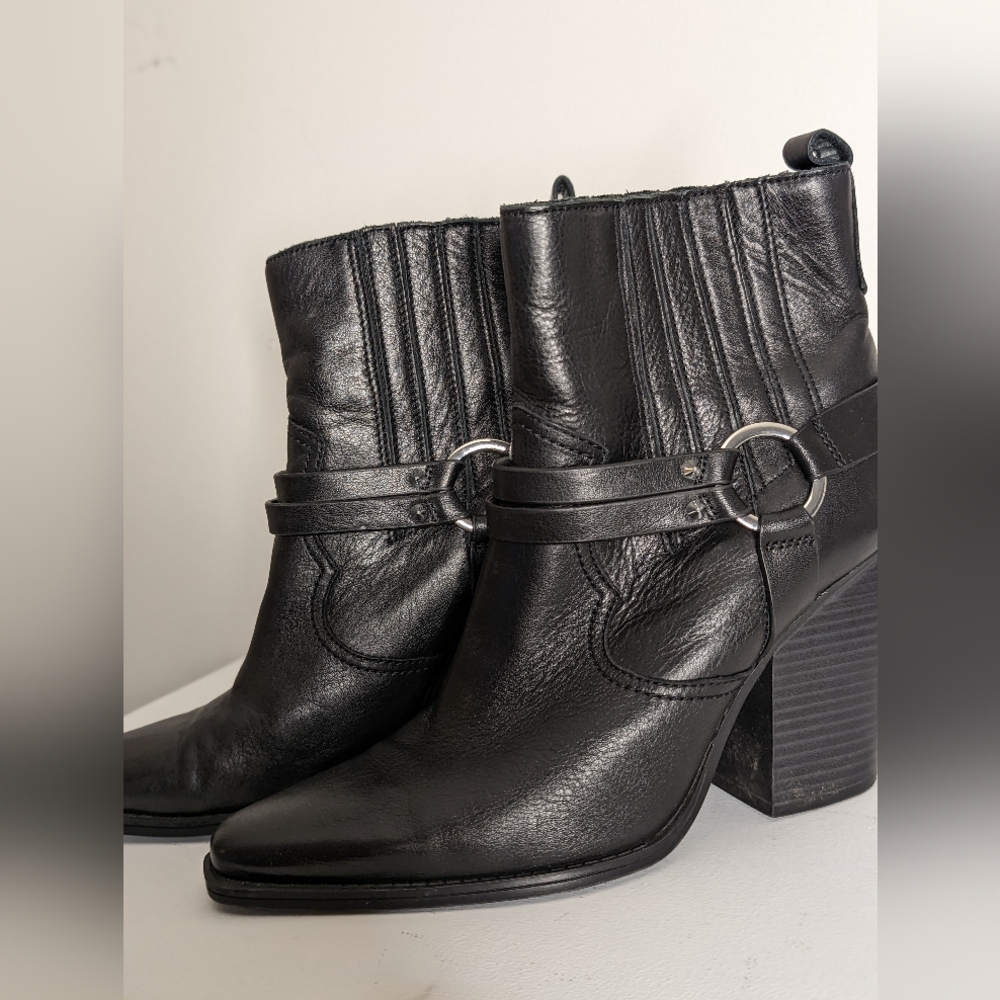 Aldo soft Leather Boots- Black - Size 10